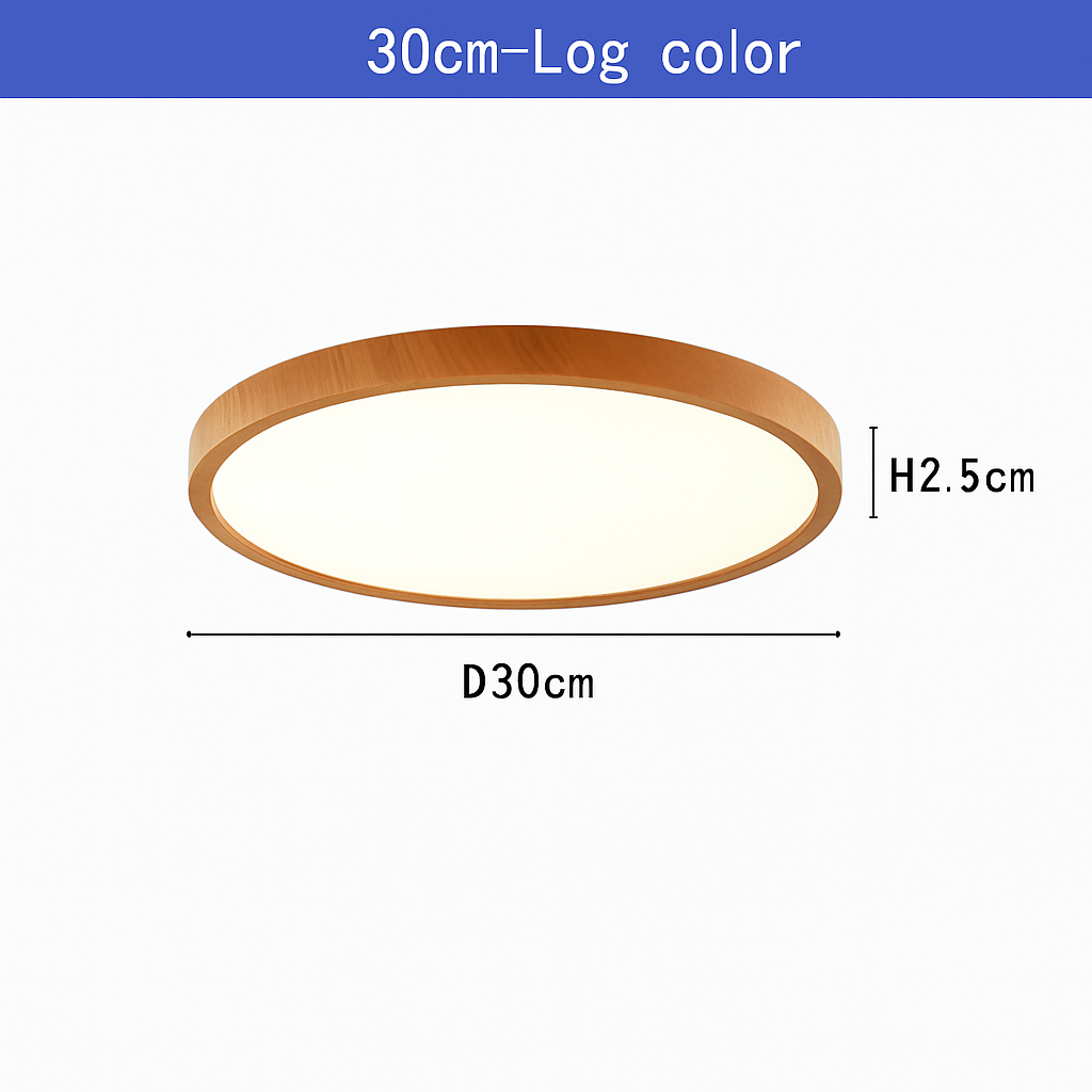 Plafonnier led moderne circulaire en grain de bois éclairage intérieur décoratif Lazare Clairière - Une Note Actuelle dans le Décor