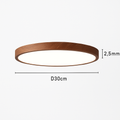 Plafonnier led moderne circulaire en grain de bois éclairage intérieur décoratif Lazare Clairière - Une Note Actuelle dans le Décor