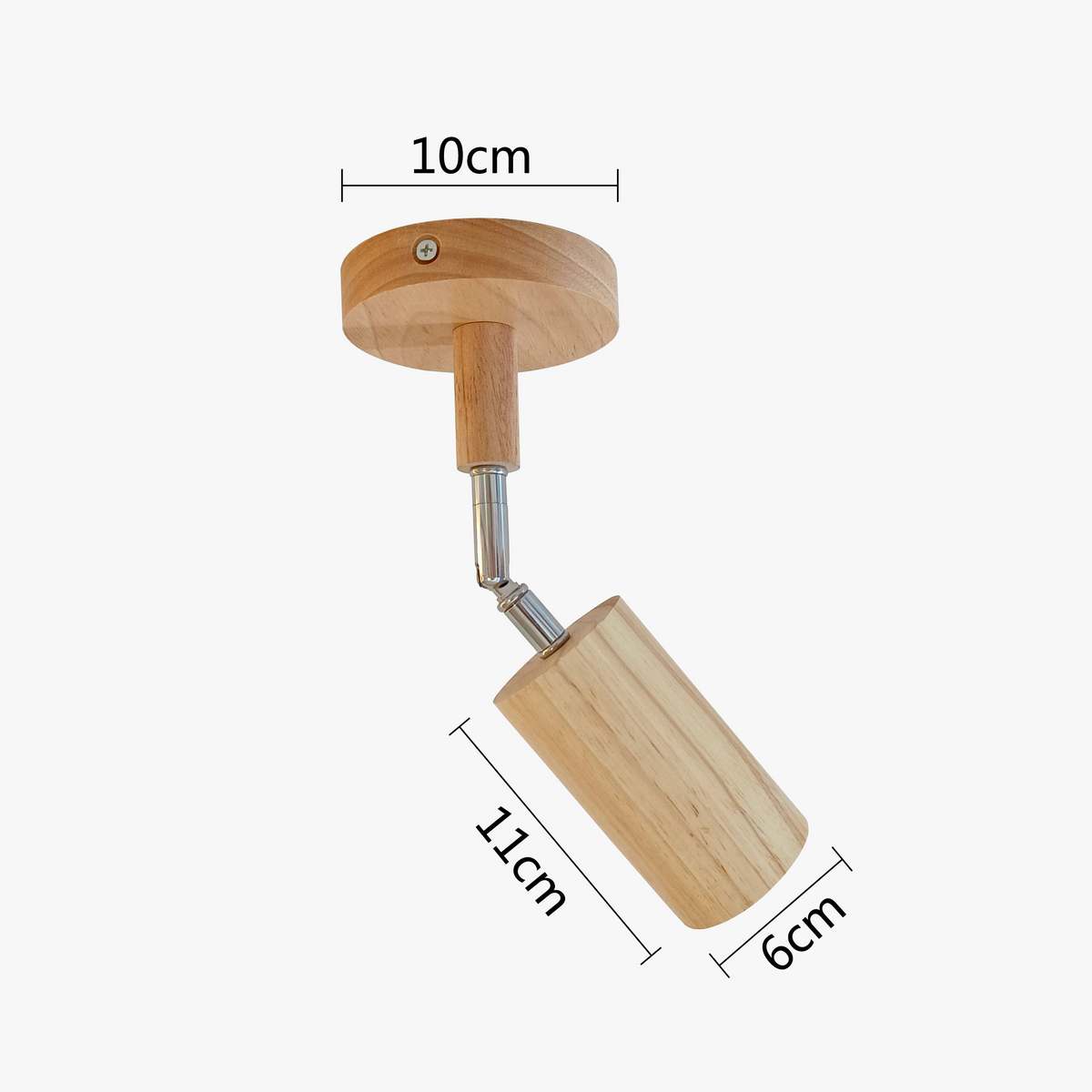 Plafonnier — LED moderne en bois avec projecteur sur rail