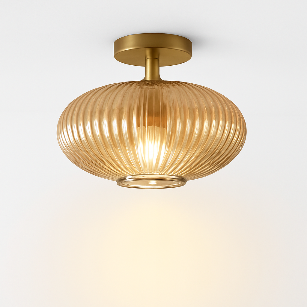 Plafonnier led moderne en verre de luxe pour décoration simple Paul Horizon - Une Présence de Verre Élégante
