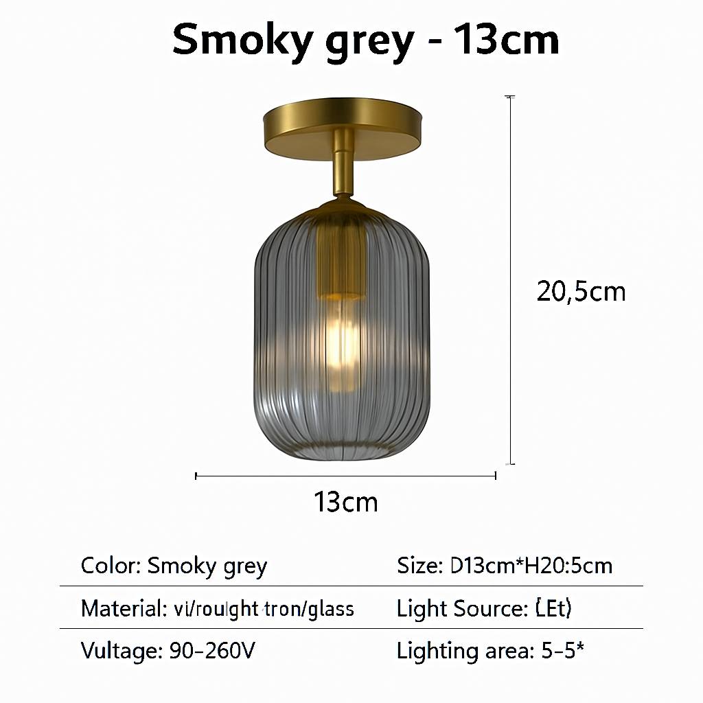 Plafonnier led moderne en verre de luxe pour décoration simple Paul Horizon - Une Présence de Verre Élégante