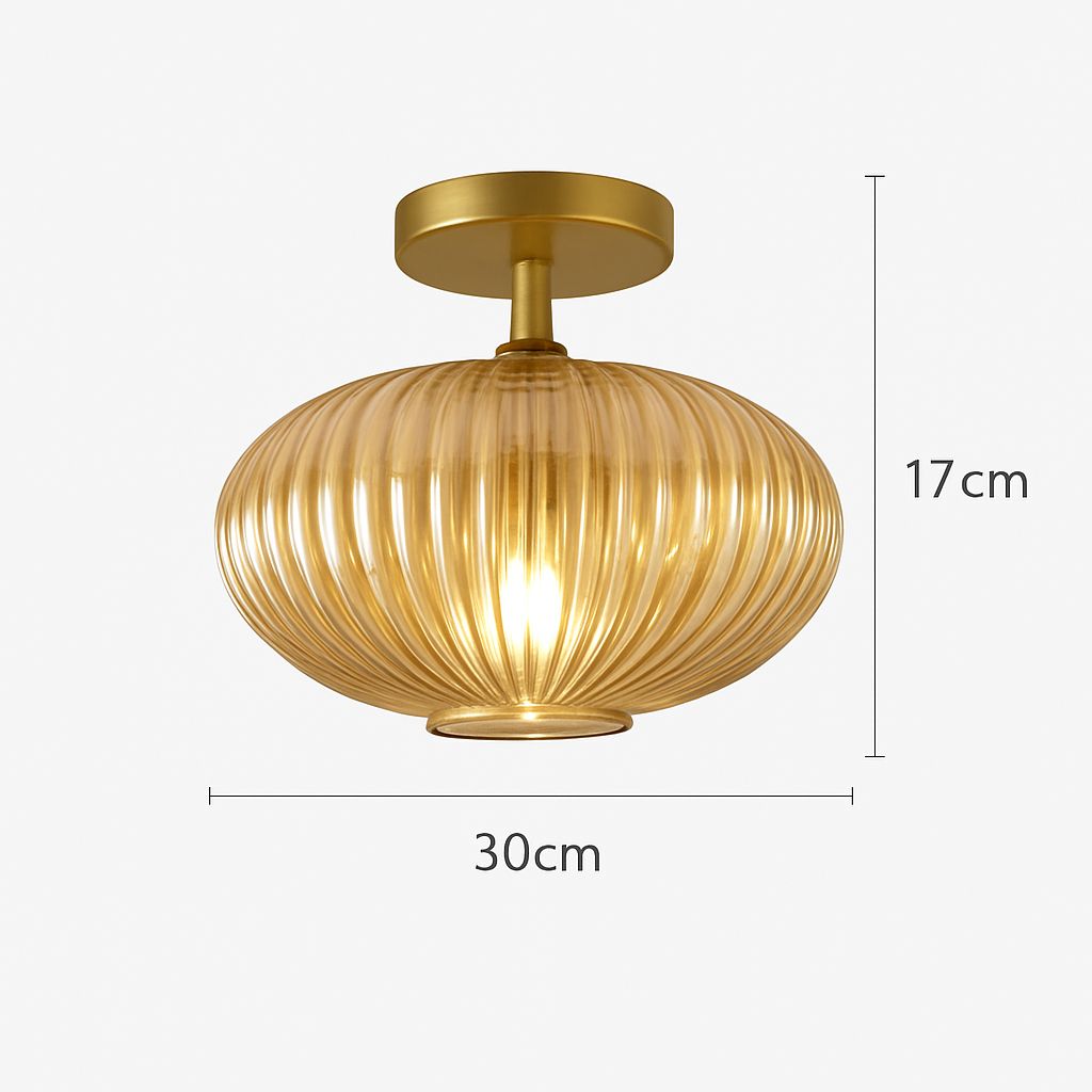 Plafonnier led moderne en verre de luxe pour décoration simple Paul Horizon - Une Présence de Verre Élégante