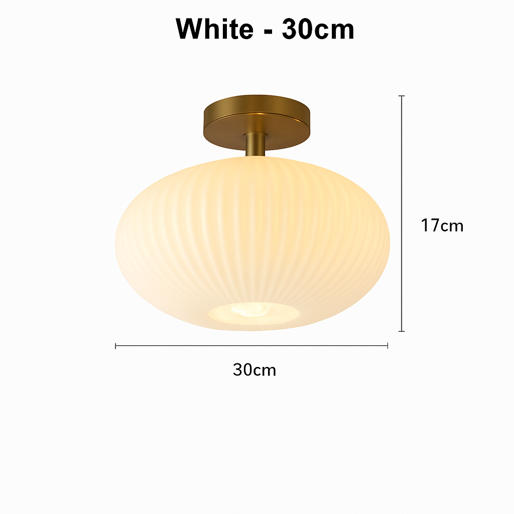 Plafonnier led moderne en verre de luxe pour décoration simple Paul Horizon - Une Présence de Verre Élégante