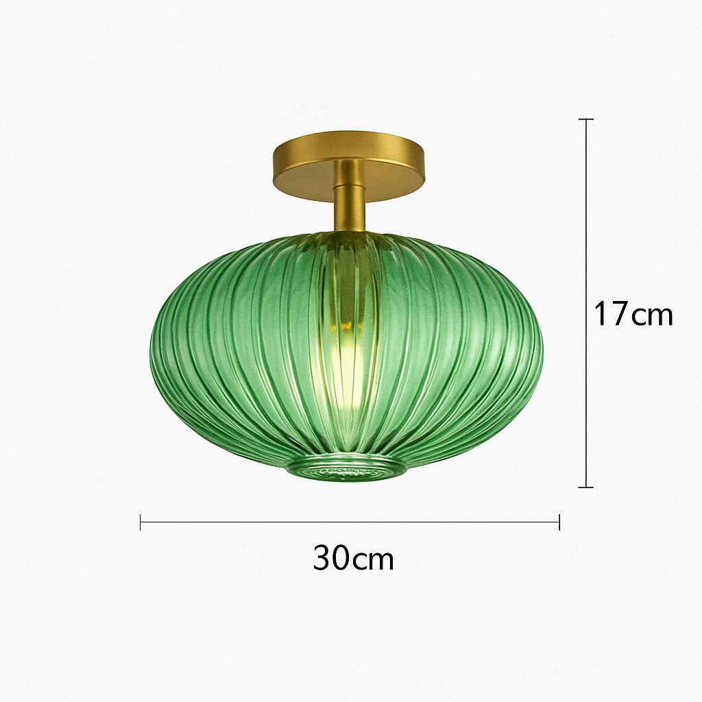 Plafonnier led moderne en verre de luxe pour décoration simple Paul Horizon - Une Présence de Verre Élégante