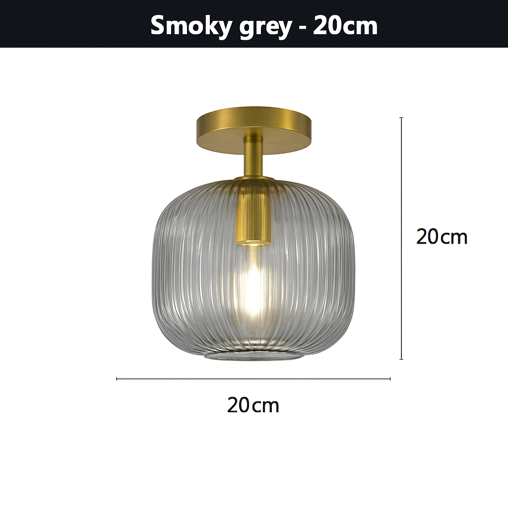 Plafonnier led moderne en verre de luxe pour décoration simple Paul Horizon - Une Présence de Verre Élégante