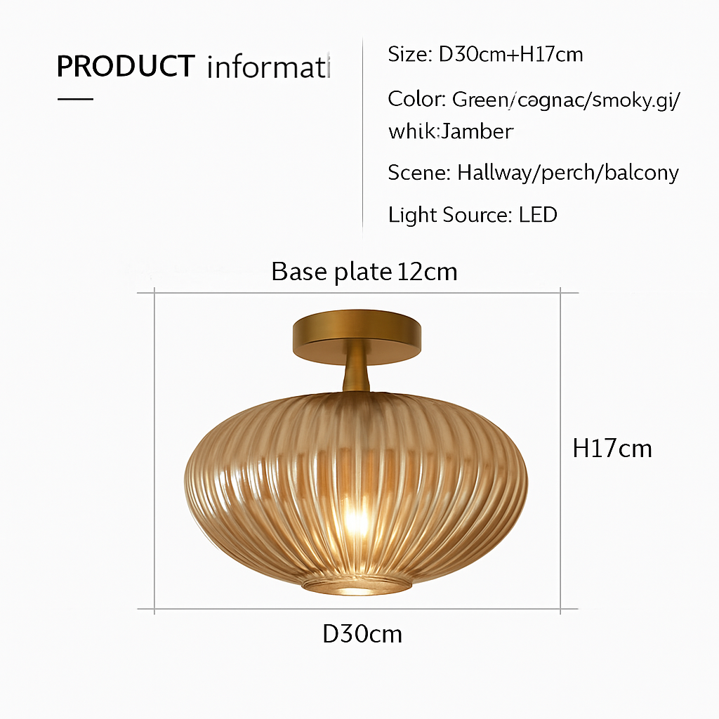 Plafonnier led moderne en verre de luxe pour décoration simple Paul Horizon - Une Présence de Verre Élégante