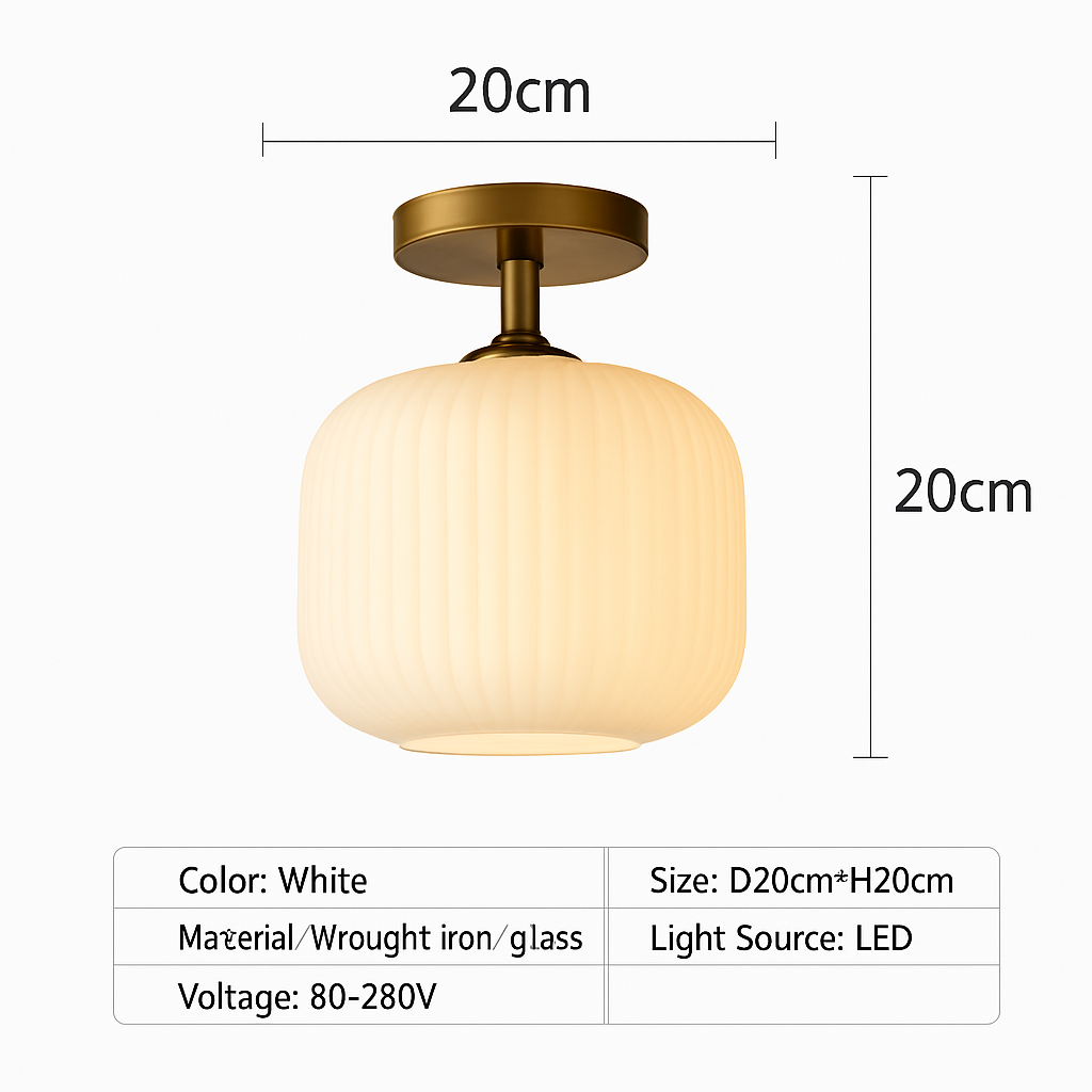 Plafonnier led moderne en verre de luxe pour décoration simple Paul Horizon - Une Présence de Verre Élégante