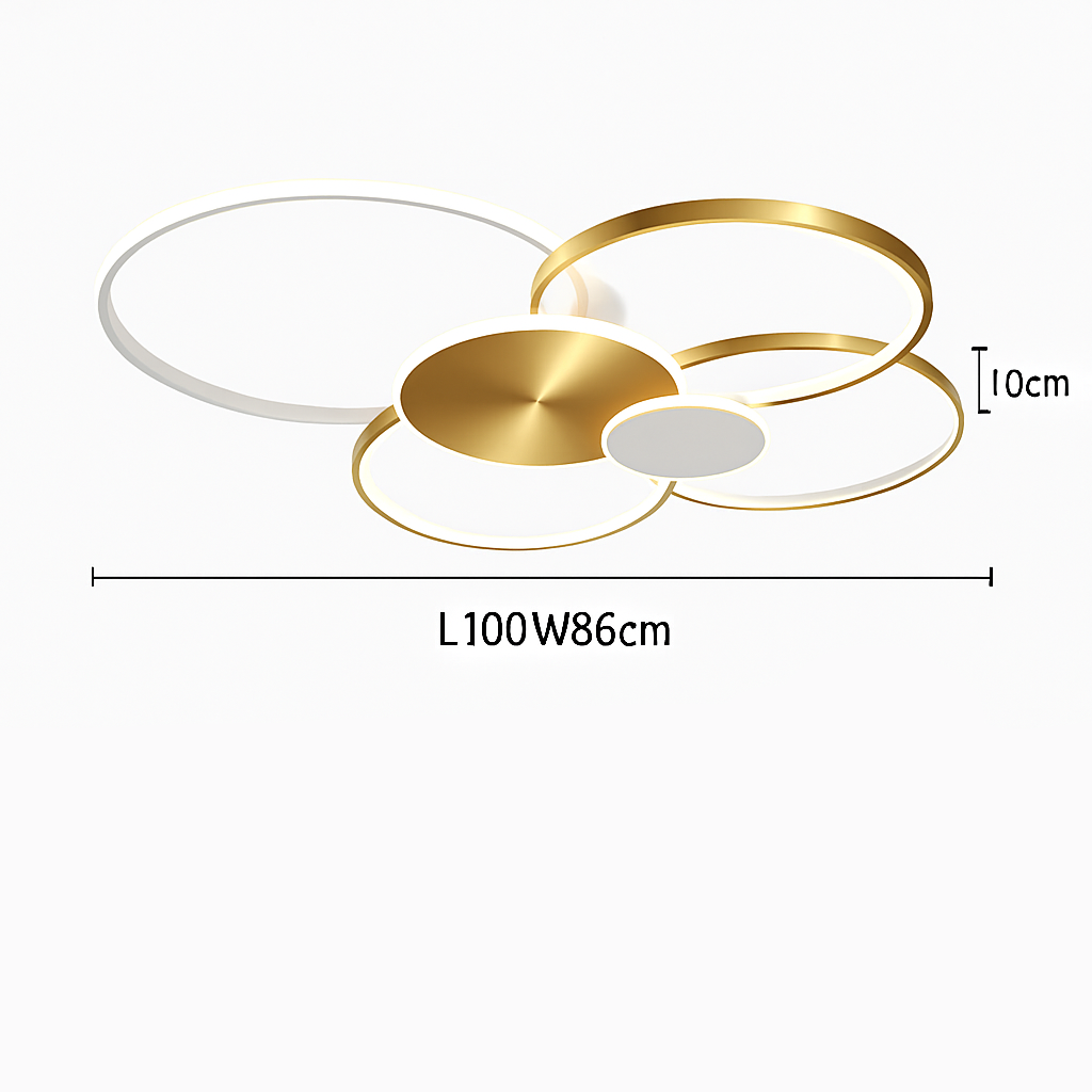 Plafonnier led moderne à intensité variable avec télécommande Lysandre Sillage - Présence Moderne & Harmonie Intérieure
