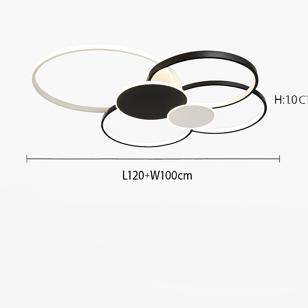 Plafonnier led moderne à intensité variable avec télécommande Lysandre Sillage - Présence Moderne & Harmonie Intérieure