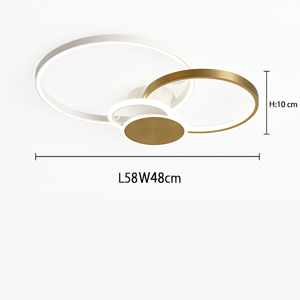 Plafonnier led moderne à intensité variable avec télécommande Lysandre Sillage - Présence Moderne & Harmonie Intérieure
