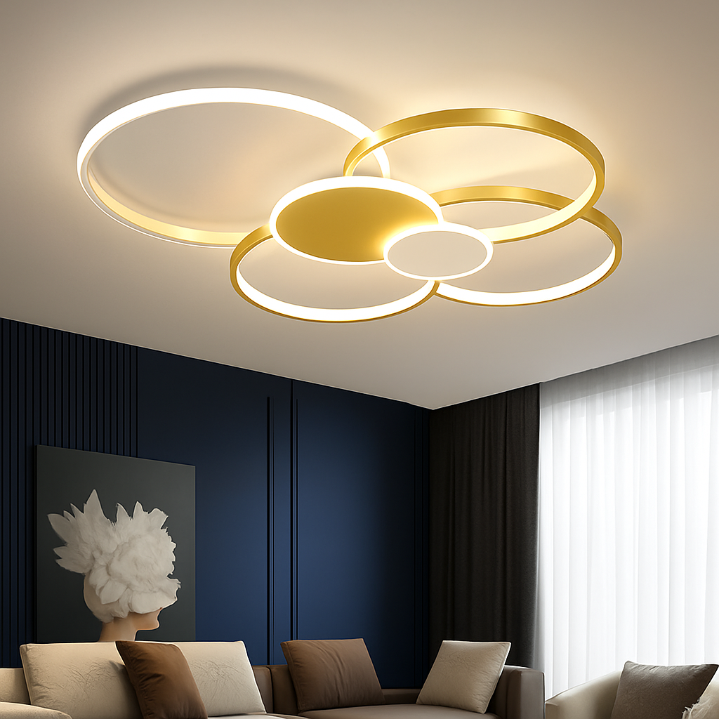 Plafonnier led moderne à intensité variable avec télécommande Lysandre Sillage - Présence Moderne & Harmonie Intérieure