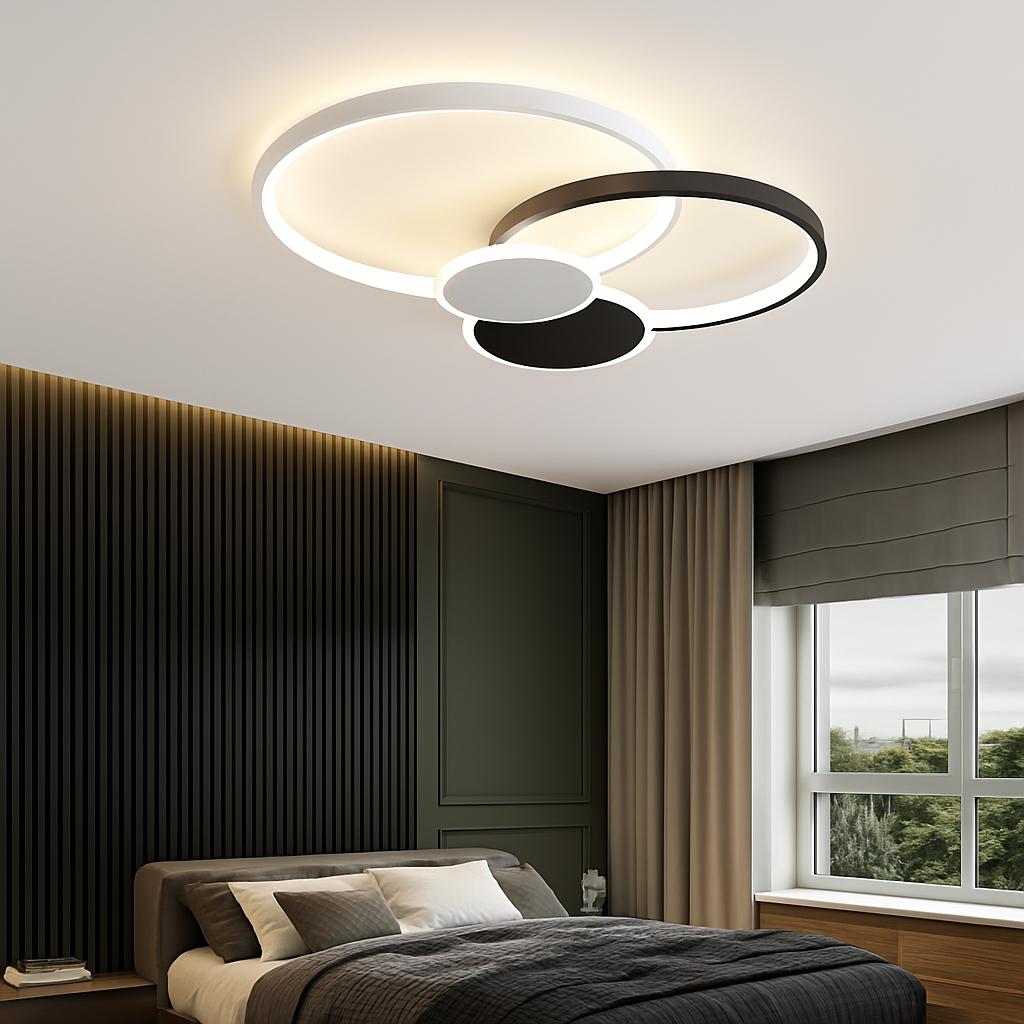 Plafonnier led moderne à intensité variable avec télécommande Lysandre Sillage - Présence Moderne & Harmonie Intérieure