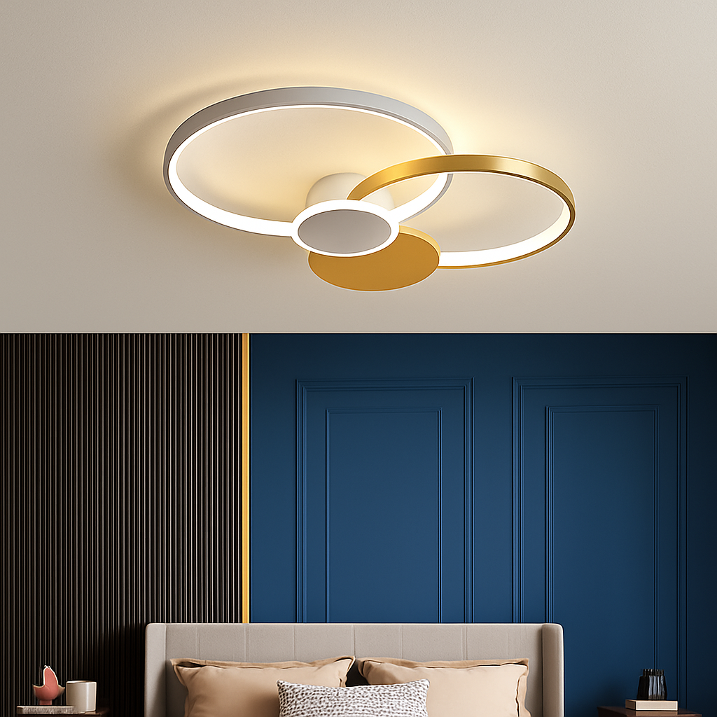 Plafonnier led moderne à intensité variable avec télécommande Lysandre Sillage - Présence Moderne & Harmonie Intérieure