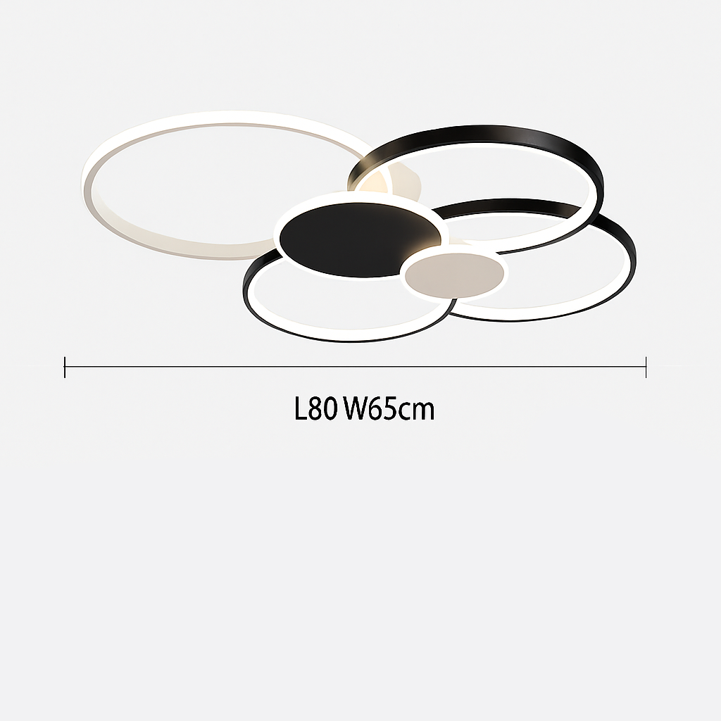 Plafonnier led moderne à intensité variable avec télécommande Lysandre Sillage - Présence Moderne & Harmonie Intérieure
