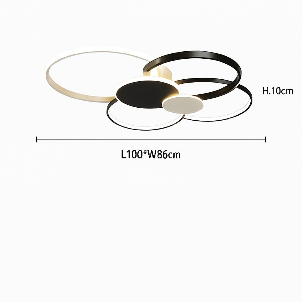 Plafonnier led moderne à intensité variable avec télécommande Lysandre Sillage - Présence Moderne & Harmonie Intérieure