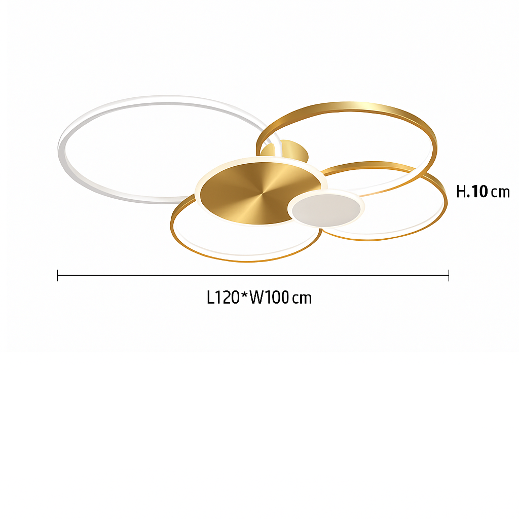 Plafonnier led moderne à intensité variable avec télécommande Lysandre Sillage - Présence Moderne & Harmonie Intérieure