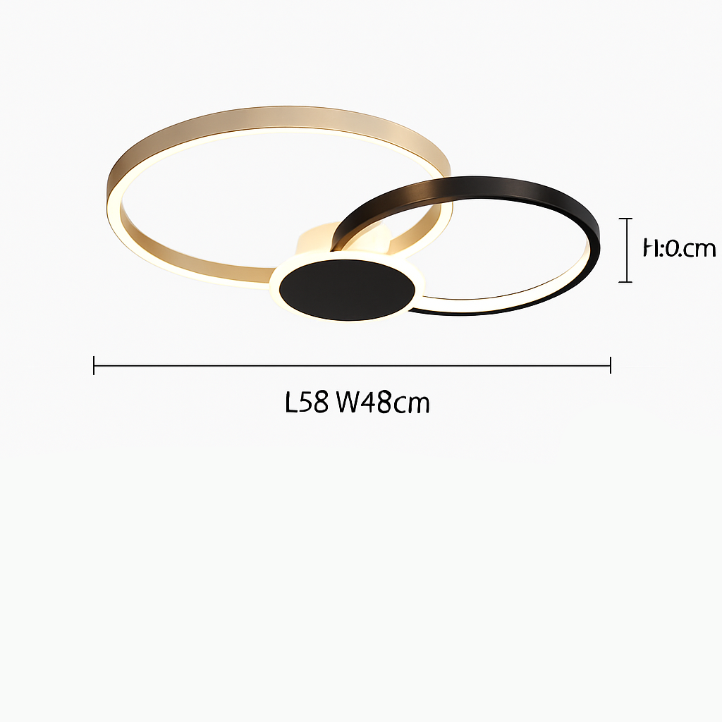 Plafonnier led moderne à intensité variable avec télécommande Lysandre Sillage - Présence Moderne & Harmonie Intérieure