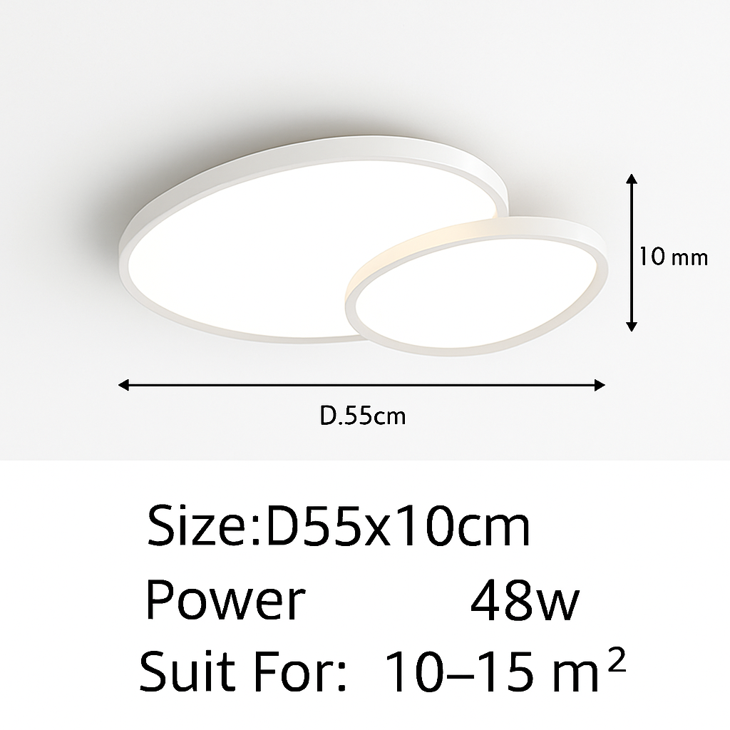 Plafonnier led moderne à intensité variable pour intérieur décoratif Véra Estampe - Une Note Actuelle dans le Décor