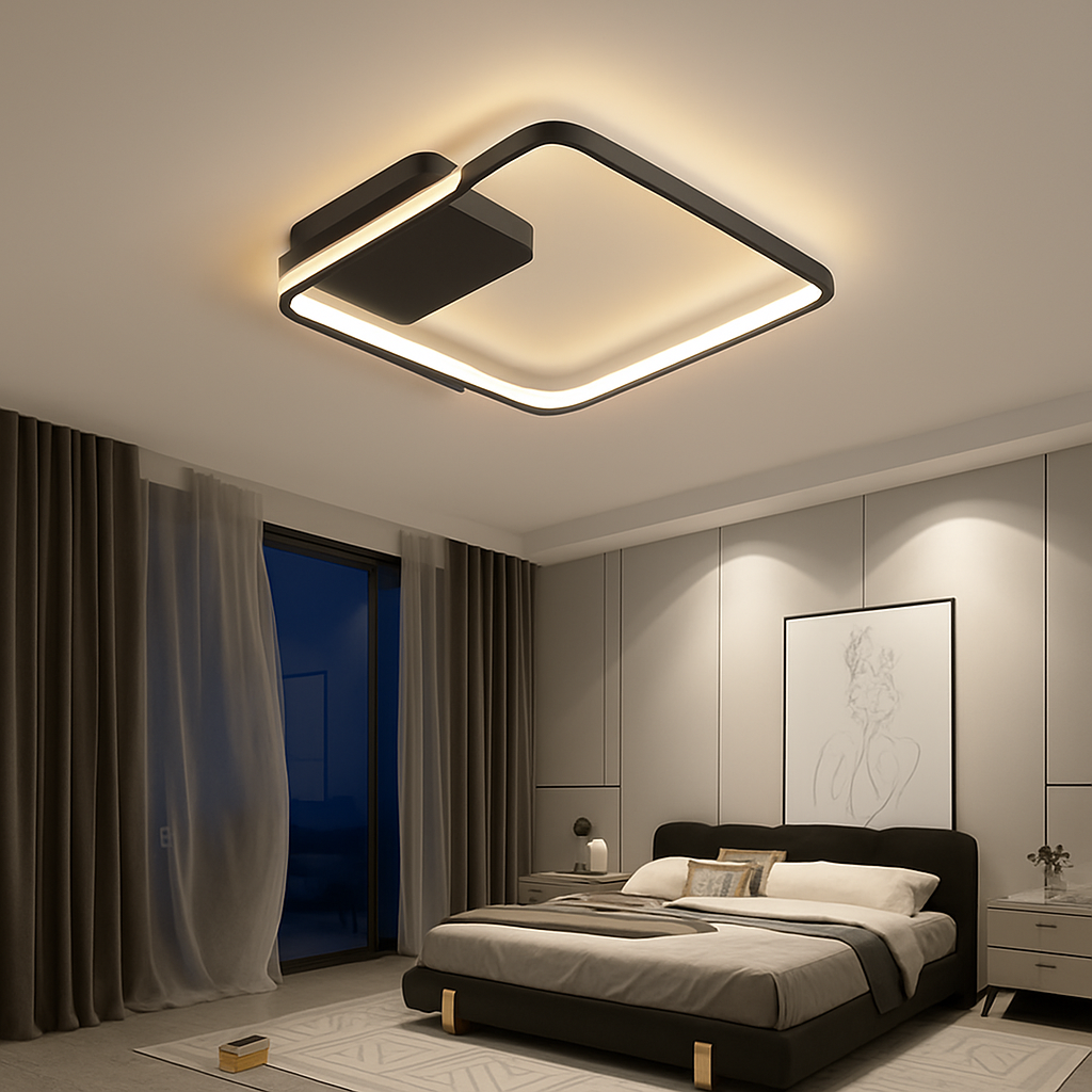 Plafonnier led moderne à intensité variable pour intérieur minimaliste Auguste Cime - Une Présence Sobre et Élégante