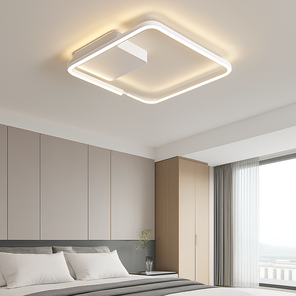 Plafonnier led moderne à intensité variable pour intérieur minimaliste Auguste Cime - Une Présence Sobre et Élégante