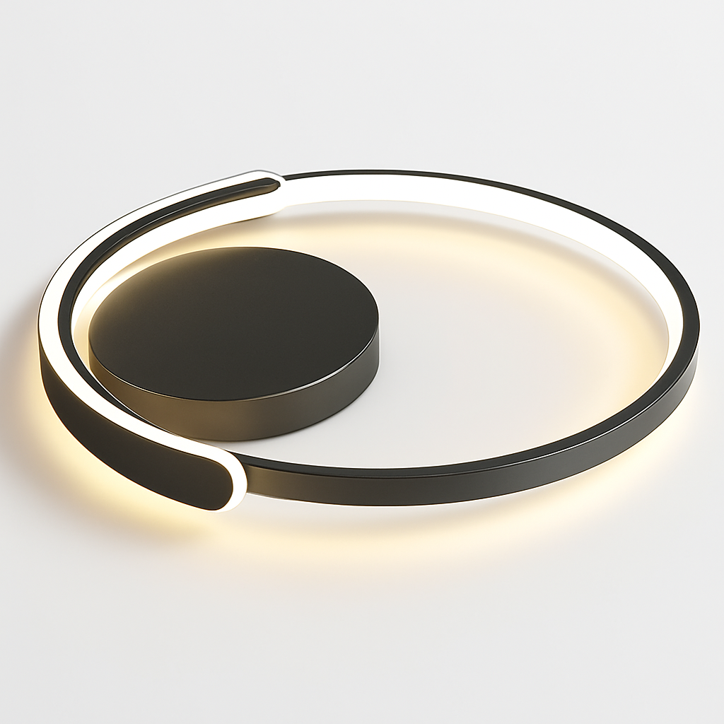 Plafonnier led moderne à intensité variable pour intérieur minimaliste Auguste Cime - Une Présence Sobre et Élégante