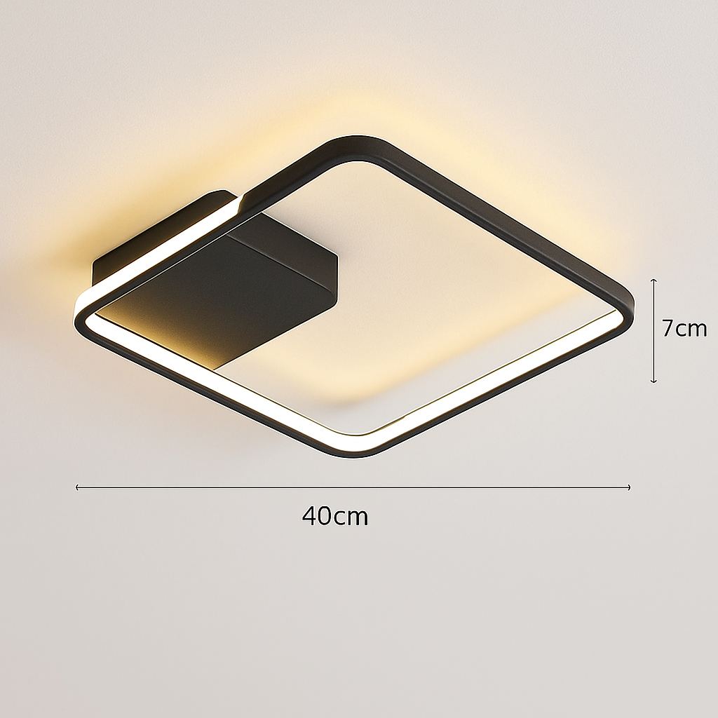 Plafonnier led moderne à intensité variable pour intérieur minimaliste Auguste Cime - Une Présence Sobre et Élégante