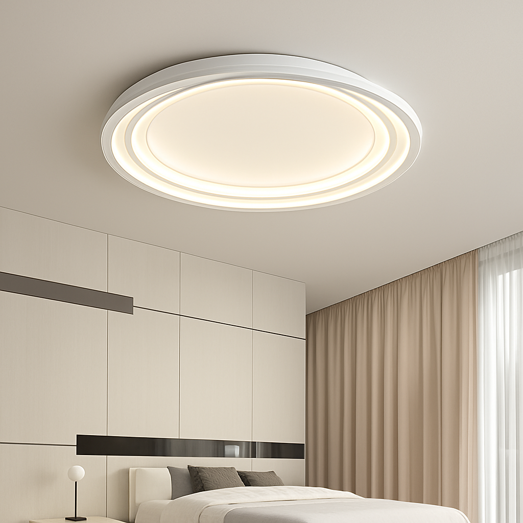Plafonnier led moderne élégant pour décoration intérieure lumineuse Alban Murmure - Une Note Actuelle dans le Décor