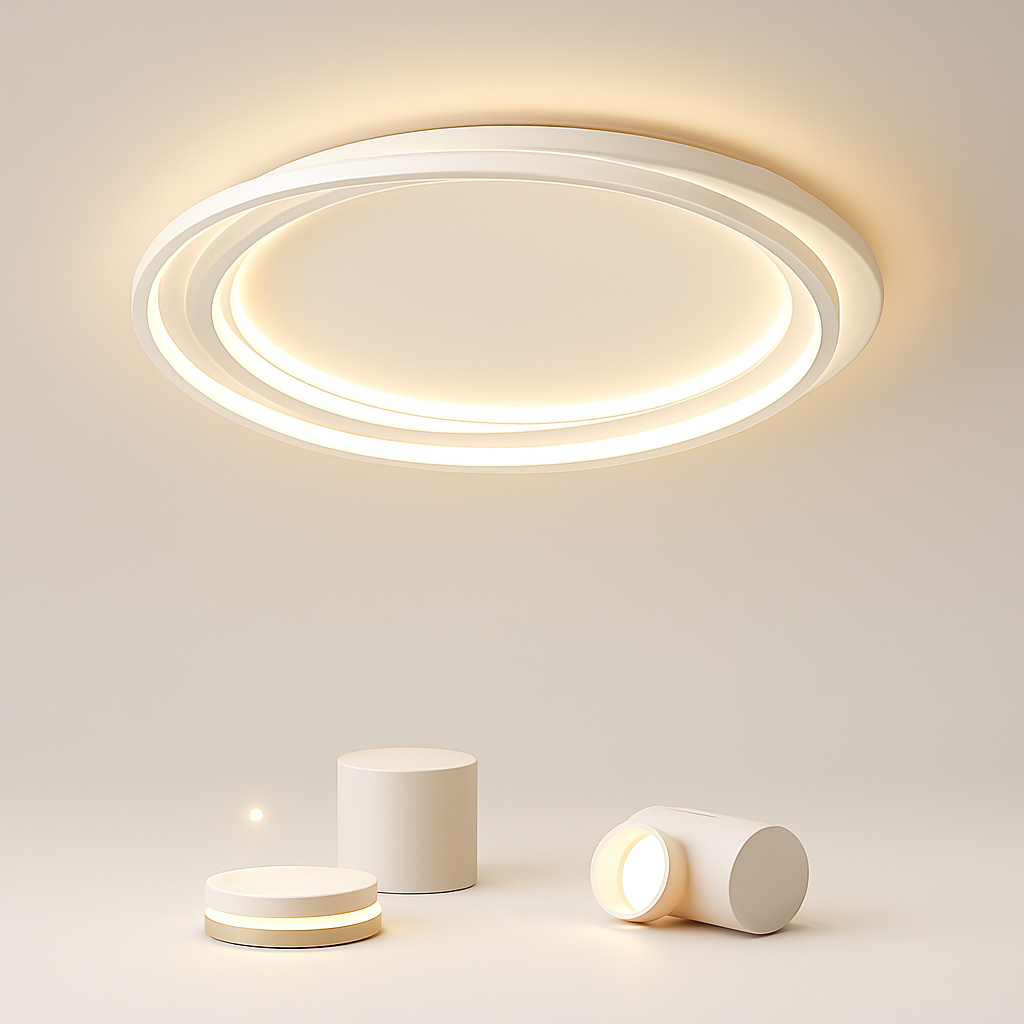 Plafonnier led moderne élégant pour décoration intérieure lumineuse Alban Murmure - Une Note Actuelle dans le Décor