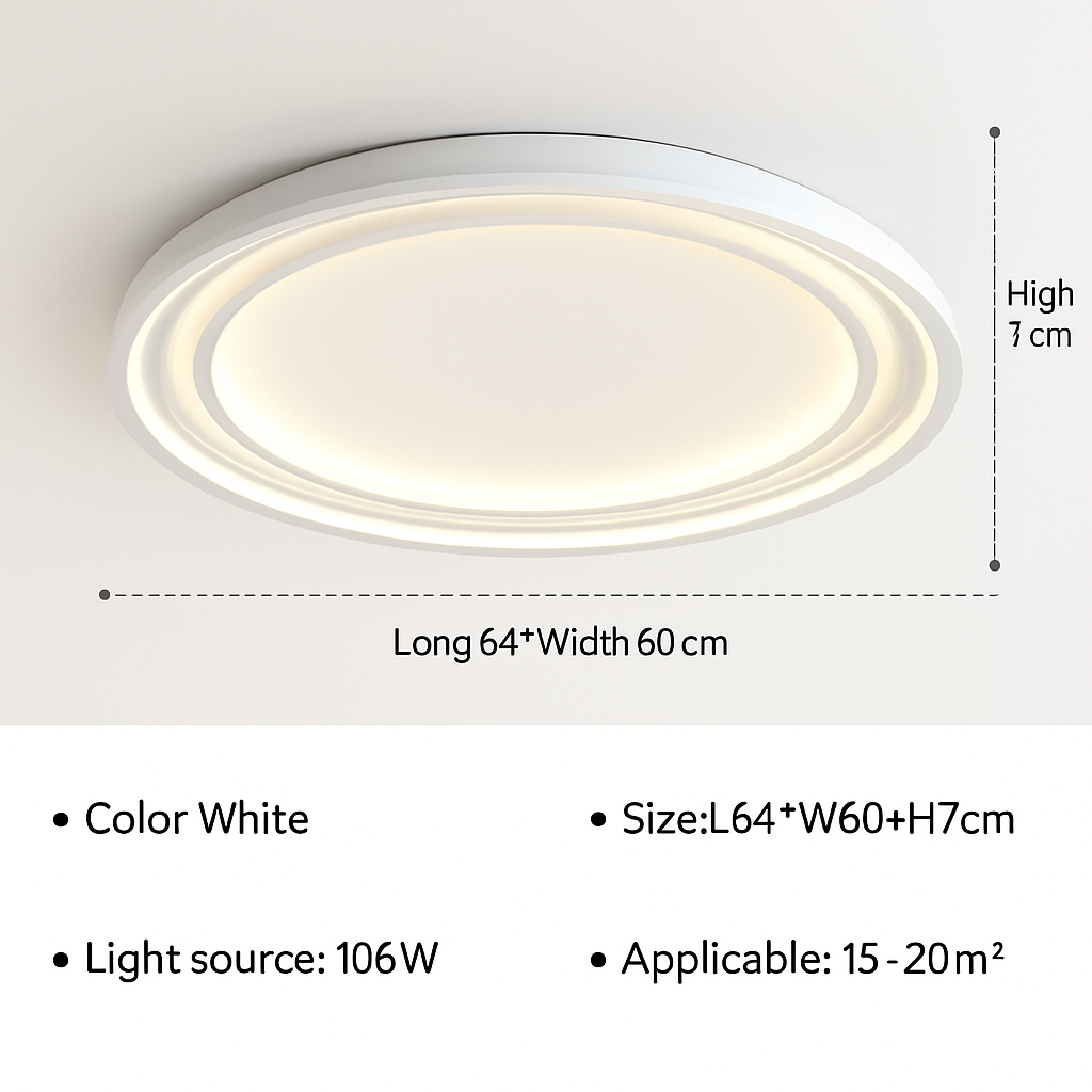 Plafonnier led moderne élégant pour décoration intérieure lumineuse Alban Murmure - Une Note Actuelle dans le Décor