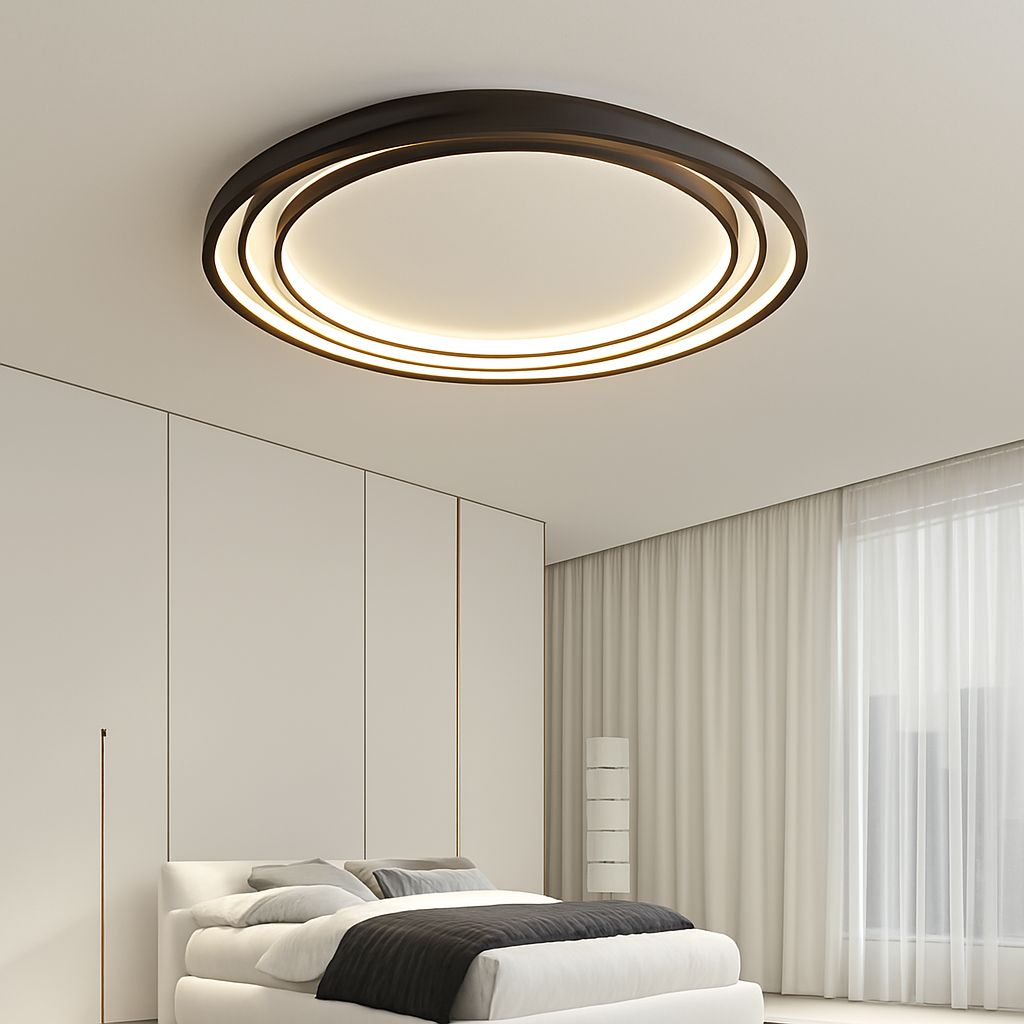 Plafonnier led moderne élégant pour décoration intérieure lumineuse Alban Murmure - Une Note Actuelle dans le Décor
