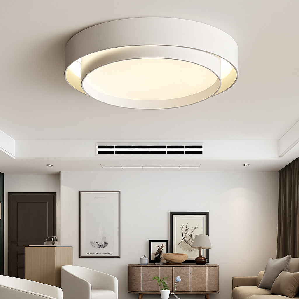 Plafonnier led moderne élégant pour décoration intérieure lumineuse Alban Murmure - Une Note Actuelle dans le Décor
