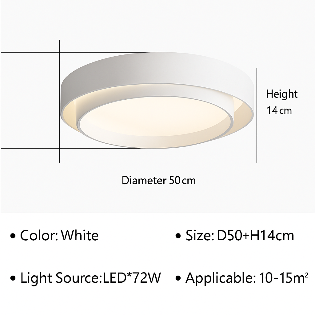 Plafonnier led moderne élégant pour décoration intérieure lumineuse Alban Murmure - Une Note Actuelle dans le Décor