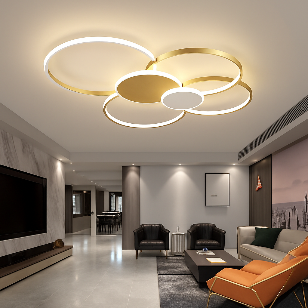 Plafonnier led moderne luminaire décoratif d'intérieur idéal pour tous espaces Cléa Matin - Une Note Actuelle dans le Décor