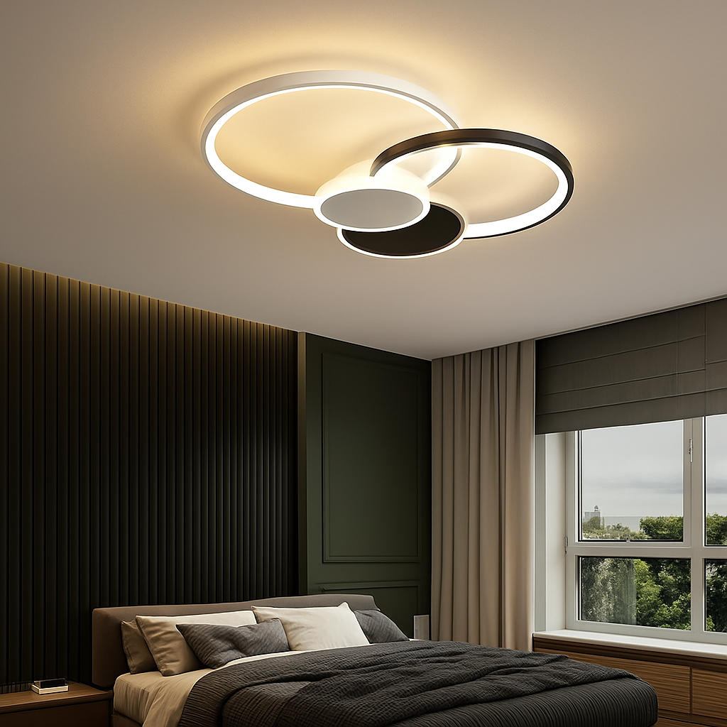Plafonnier led moderne luminaire décoratif d'intérieur idéal pour tous espaces Cléa Matin - Une Note Actuelle dans le Décor