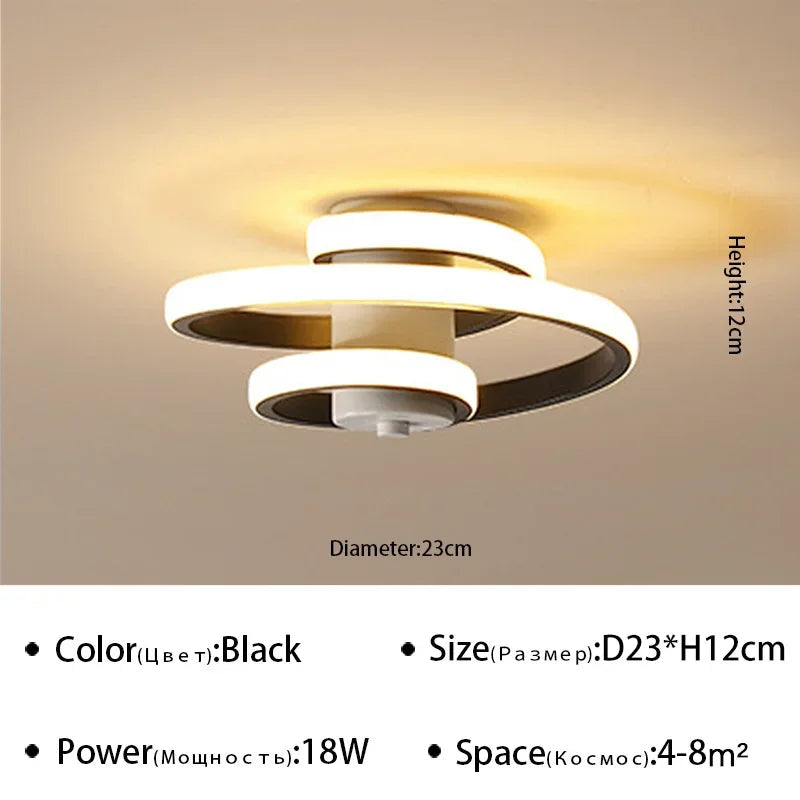 Plafonnier à led moderne pour éclairage intérieur design nordique Solange Voile - Esprit Épuré & Harmonie Intérieure