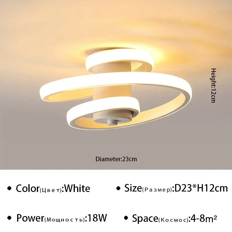 Plafonnier à led moderne pour éclairage intérieur design nordique Solange Voile - Esprit Épuré & Harmonie Intérieure