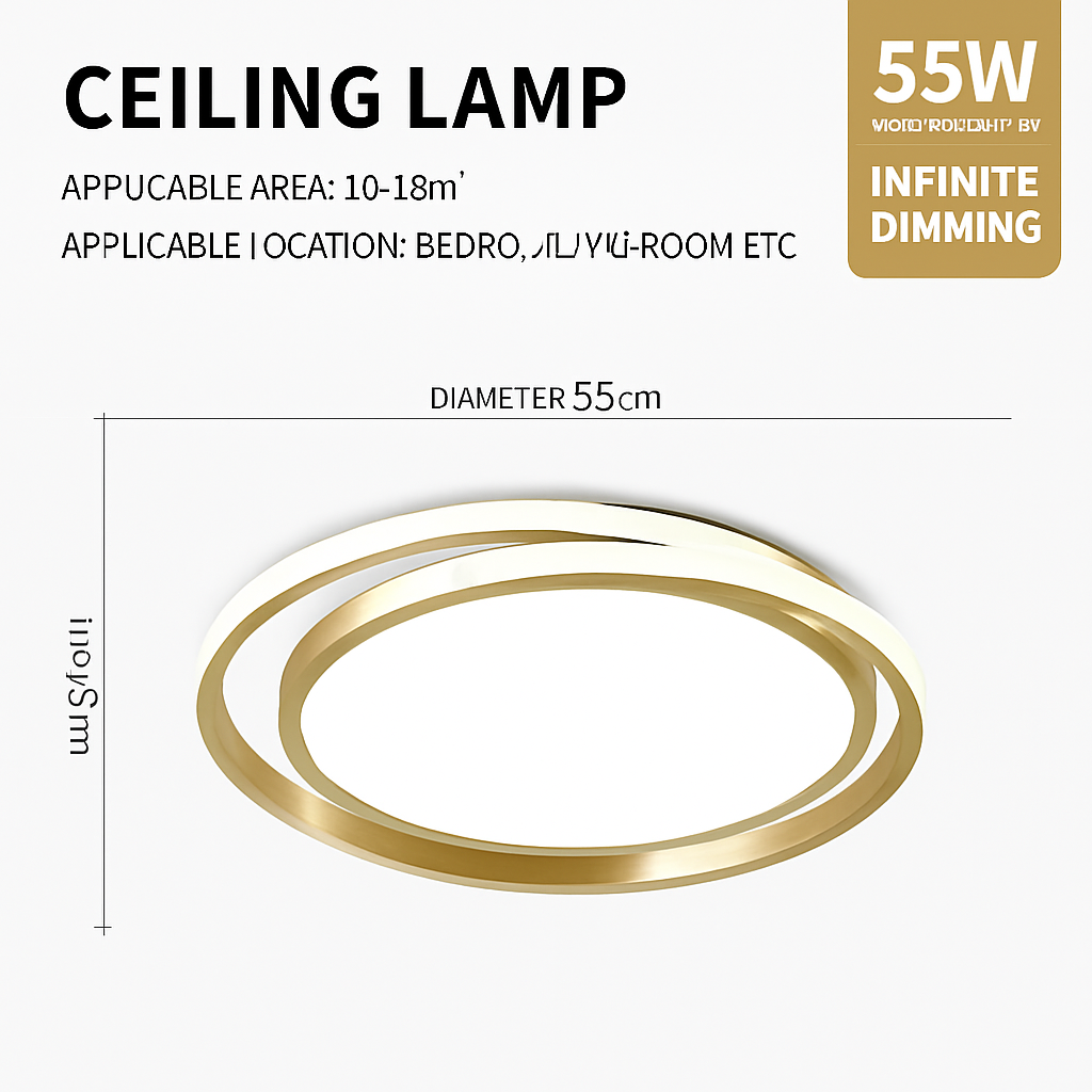 Plafonnier led moderne pour décoration d'intérieur élégante Lou Clairière - Esprit Contemporain & Décor Élégant