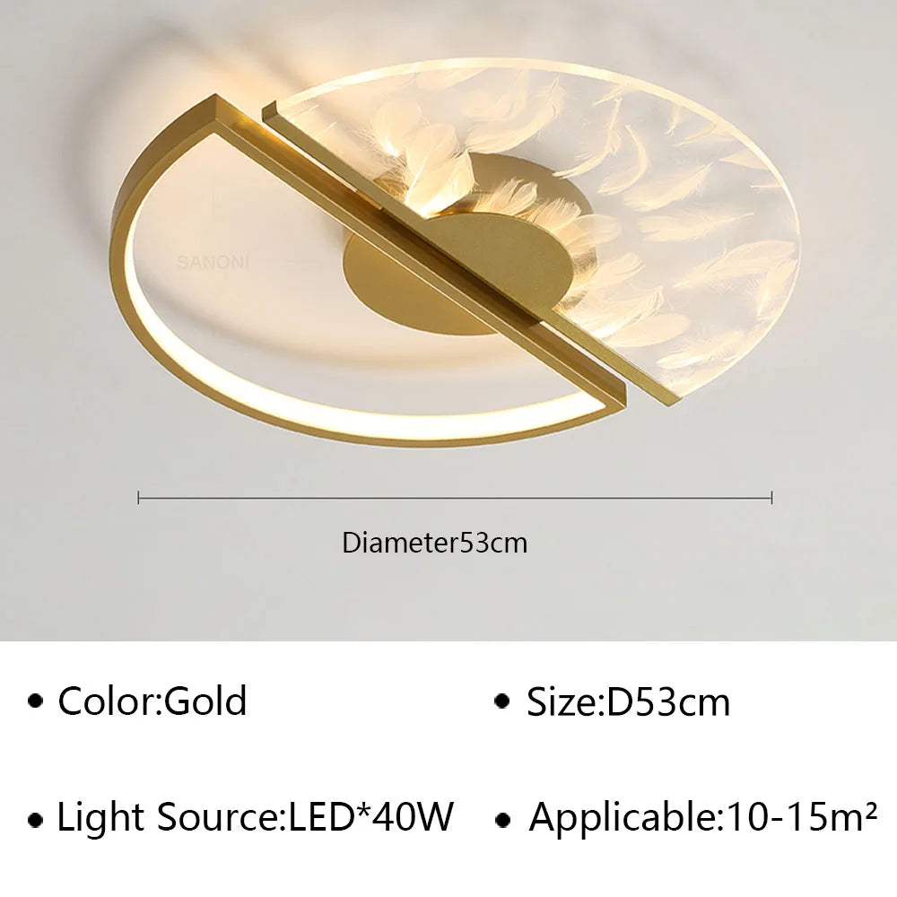 Plafonnier led moderne pour décoration intérieure et éclairage élégant Samia Volute - Une Note Actuelle dans le Décor