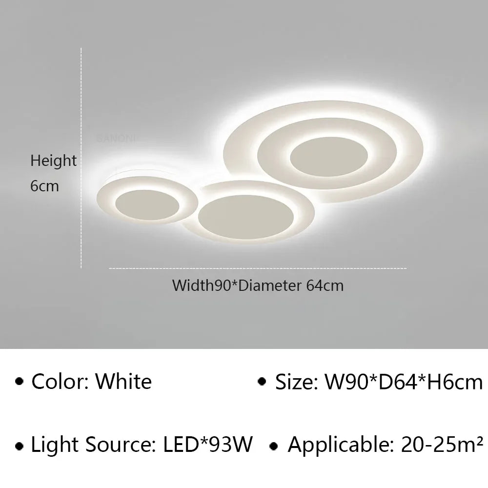 Plafonnier led moderne pour décoration intérieure et éclairage élégant Léopold Sérénade - Esprit Contemporain & Décor Élégant