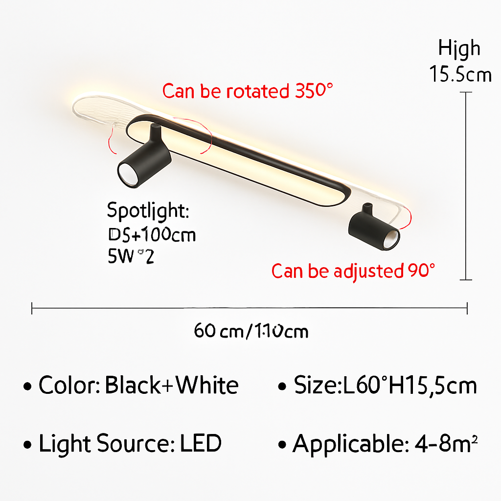 Plafonnier — LED moderne pour salon couloir vestiaire allée plafonnier avec projecteur lustres décor luminaire
