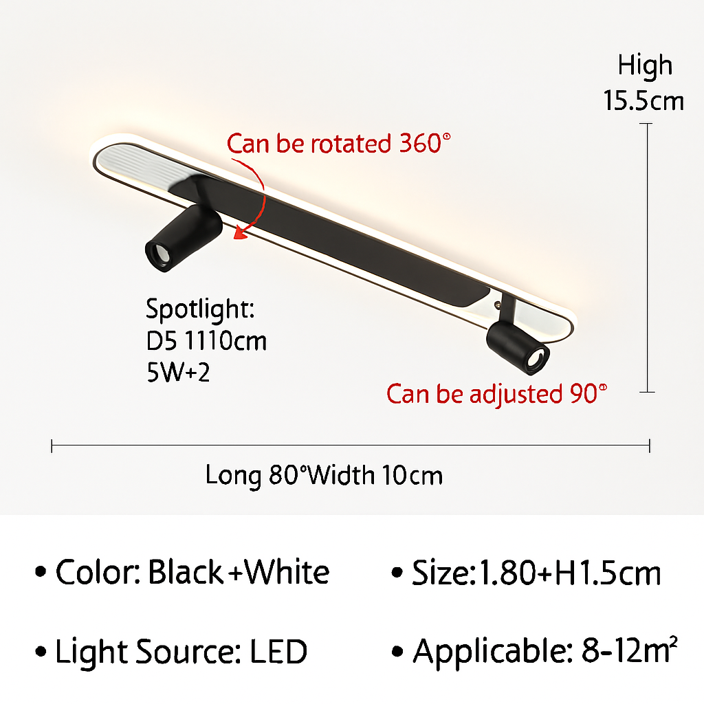 Plafonnier — LED moderne pour salon couloir vestiaire allée plafonnier avec projecteur lustres décor luminaire