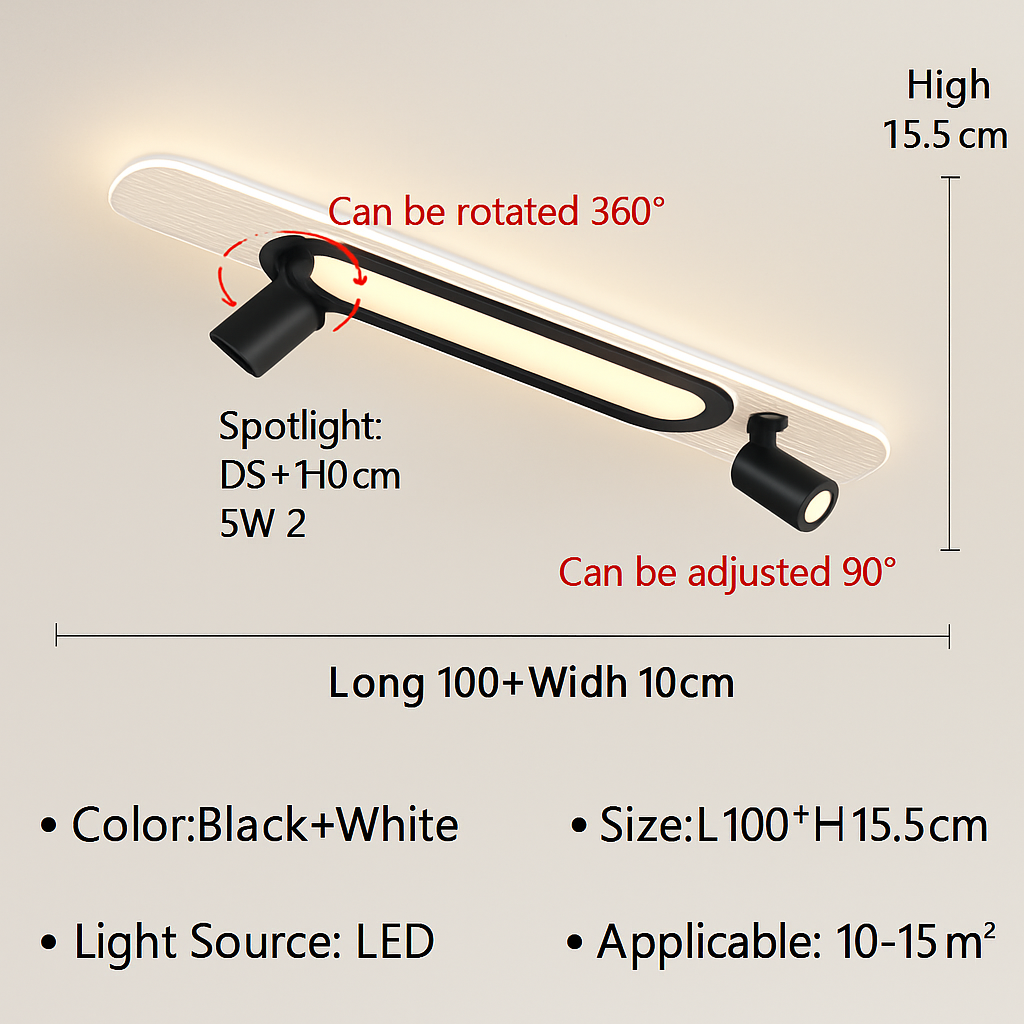 Plafonnier — LED moderne pour salon couloir vestiaire allée plafonnier avec projecteur lustres décor luminaire