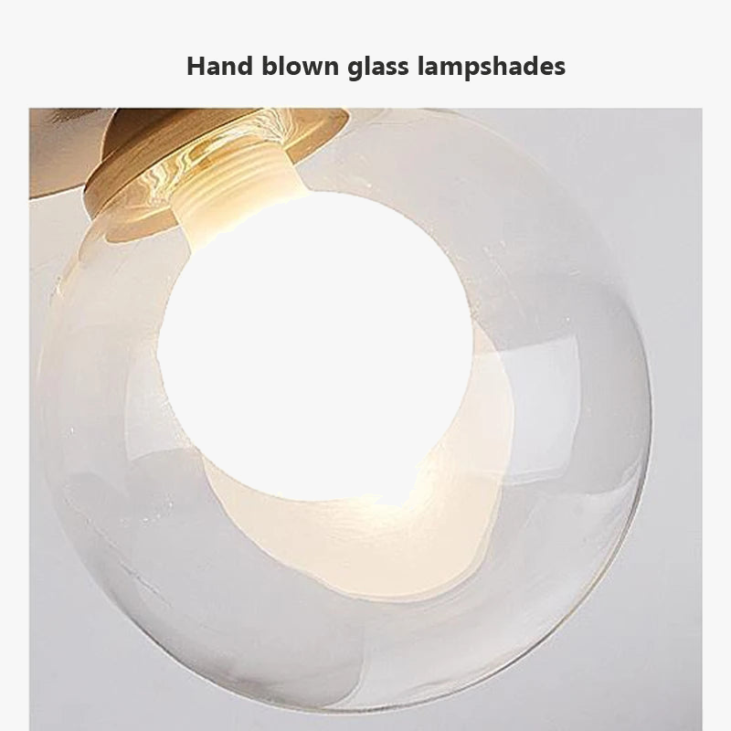 Plafonnier — LED moderne simple boule de verre nordique