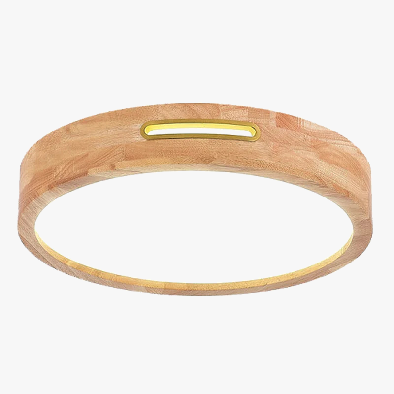 Plafonnier led moderne simple rond carré décoratif idéal Oscar Perspective en Bois - Une Touche Naturelle dans le Décor
