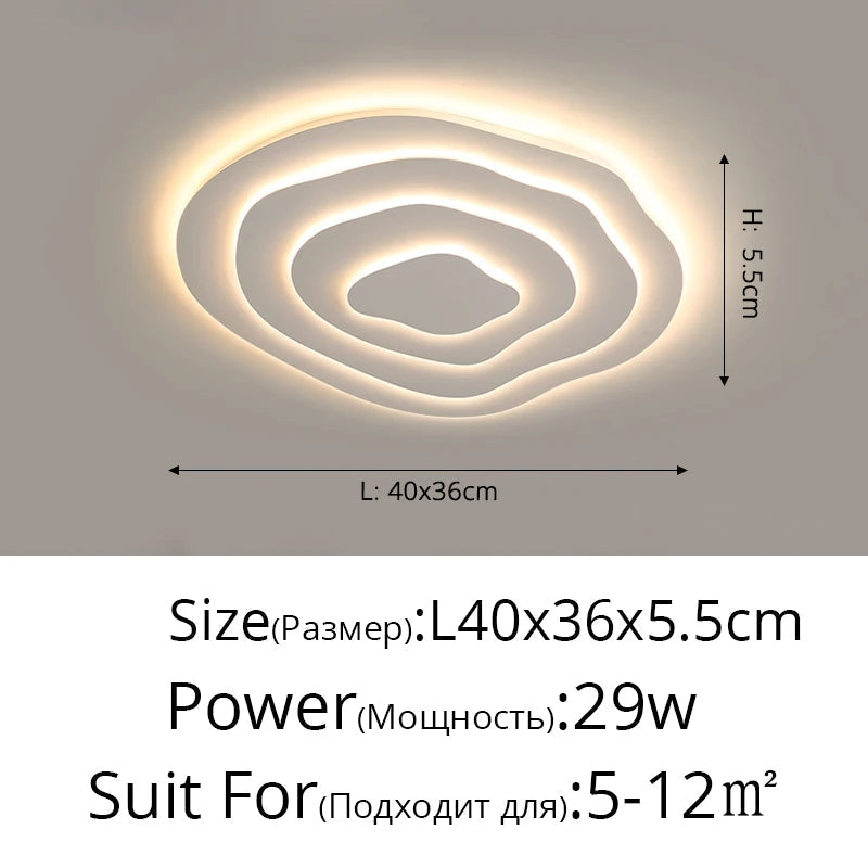 Plafonnier led multicouche blanc minimaliste moderne Ilona Cantate - Esprit Épuré & Harmonie Intérieure