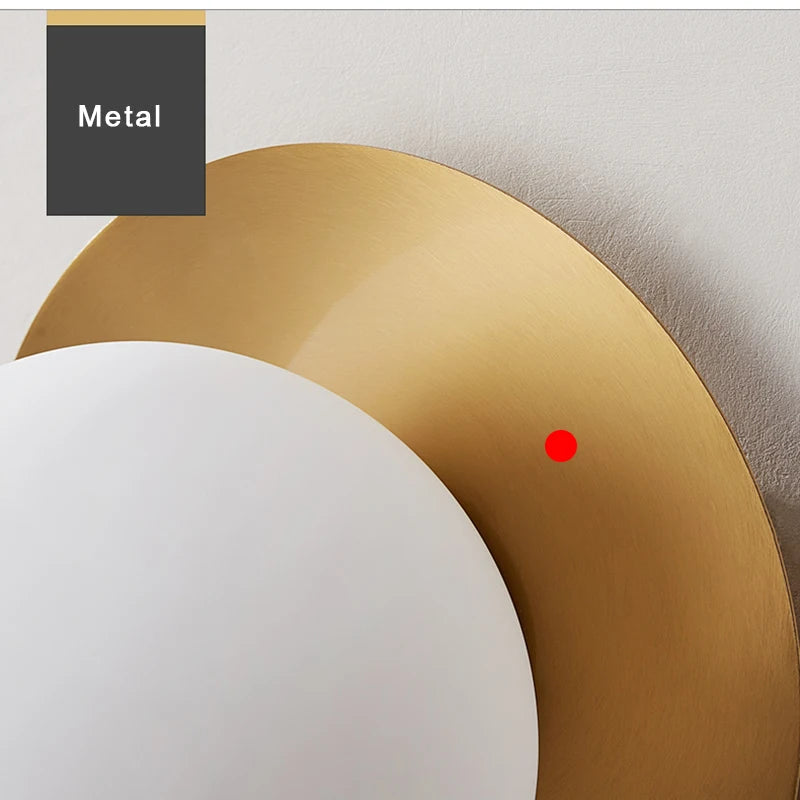 Plafonnier — LED nordique avec boule de verre dépoli pour intérieur