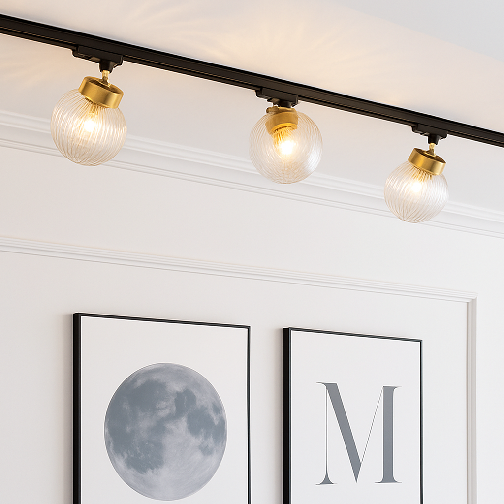 Plafonnier led nordique en verre décoratif d'intérieur réglable Valérian Écho - Le Charme du Verre dans le Décor