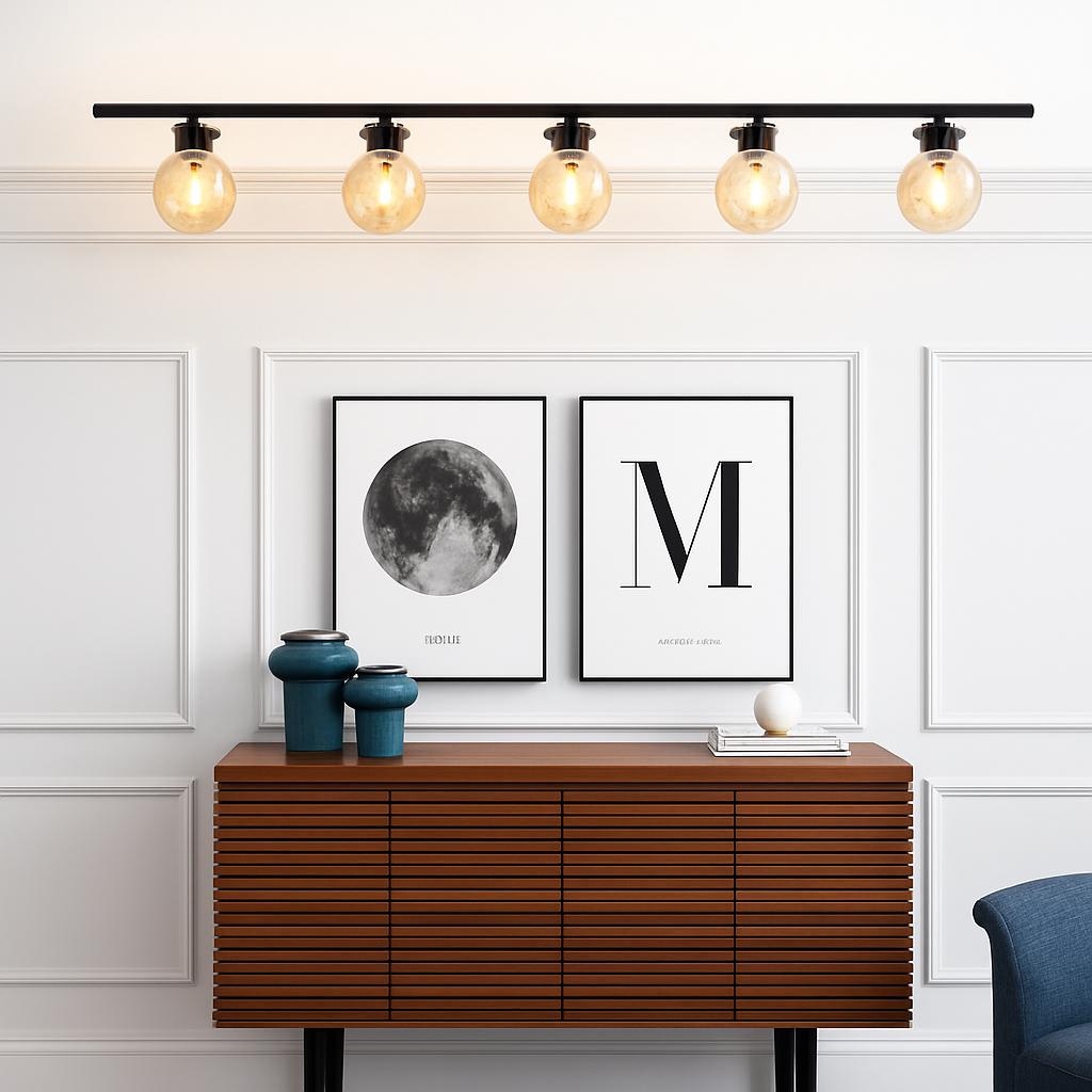 Plafonnier led nordique en verre décoratif d'intérieur réglable Valérian Écho - Le Charme du Verre dans le Décor