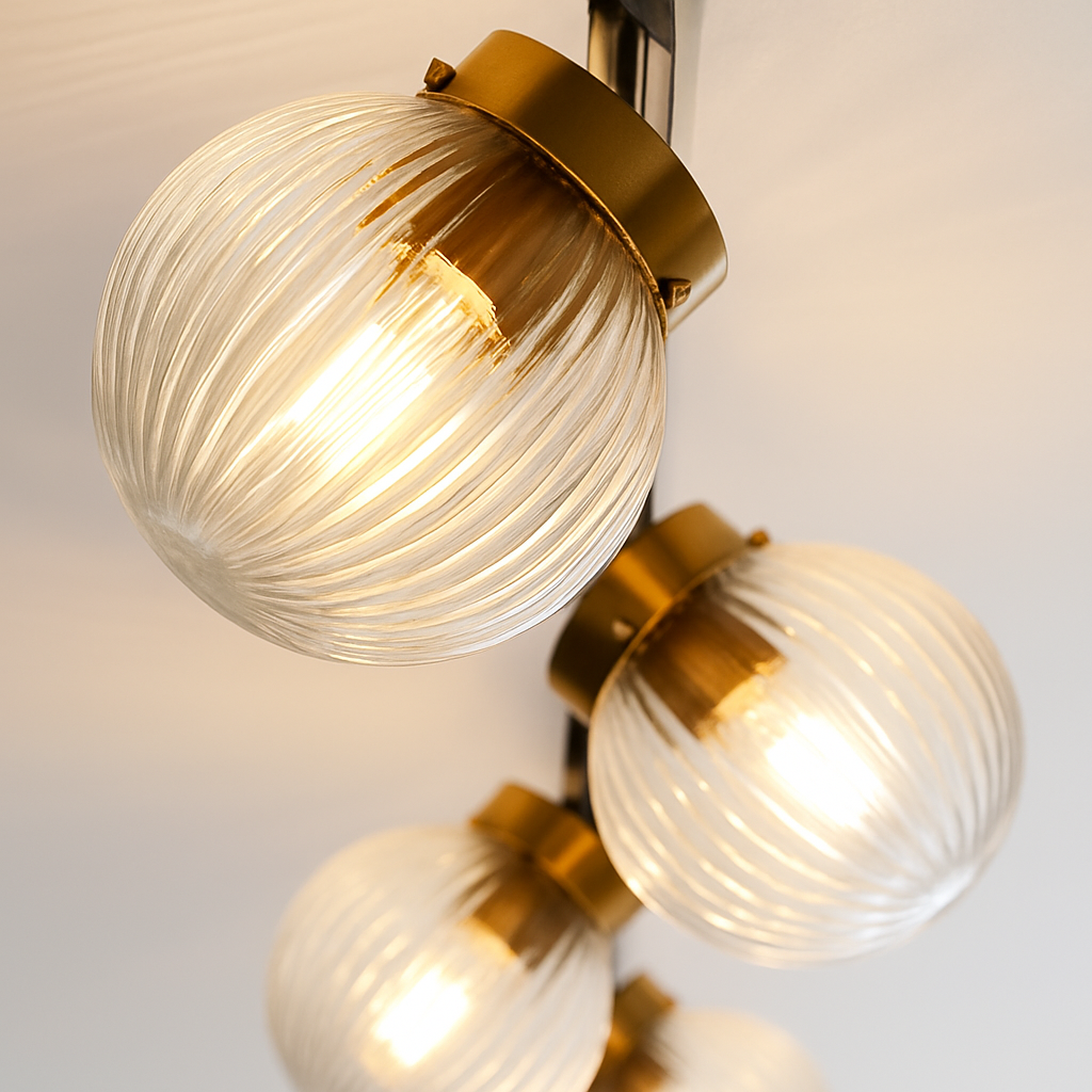 Plafonnier led nordique en verre décoratif d'intérieur réglable Valérian Écho - Le Charme du Verre dans le Décor