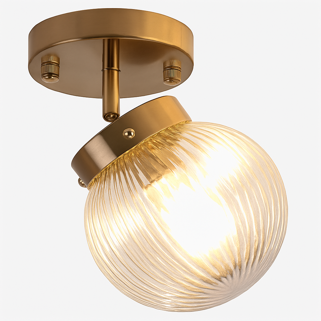 Plafonnier led nordique en verre décoratif d'intérieur réglable Valérian Écho - Le Charme du Verre dans le Décor